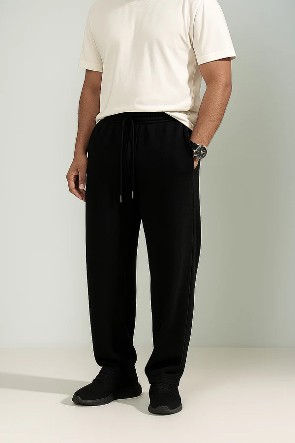 Premium Terry Sweatpants - Black - Nova Looms Fashion Lab