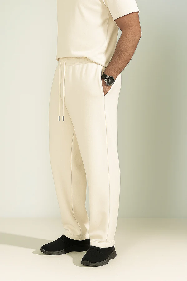 Premium Terry Sweatpants - Off White - Nova Looms Fashion Lab