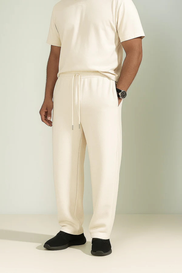 Premium Terry Sweatpants - Off White - Nova Looms Fashion Lab