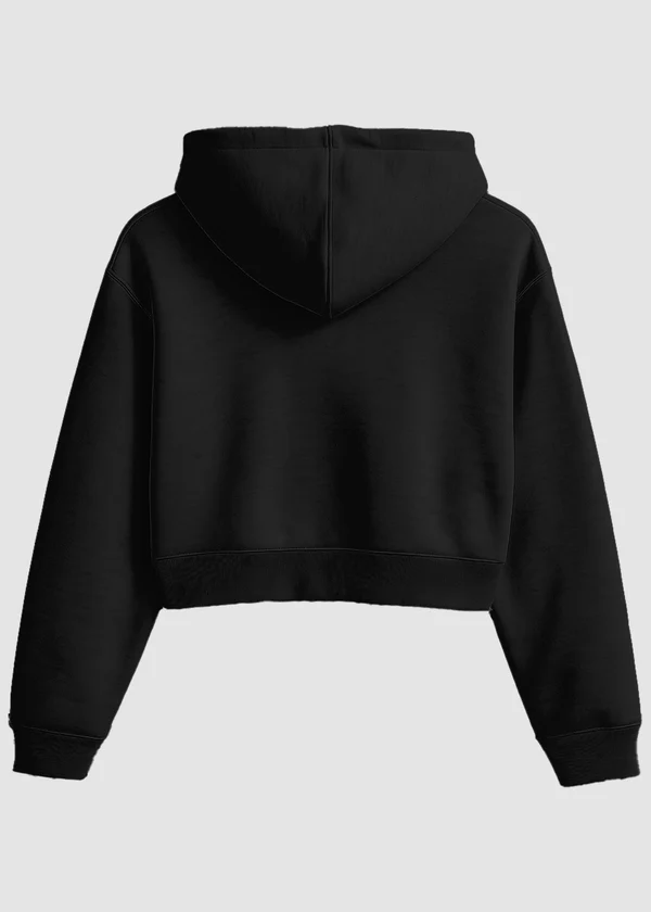 Women's Cropped Hoodie - Premium Cotton Fleece - Nova Looms Fashion Lab