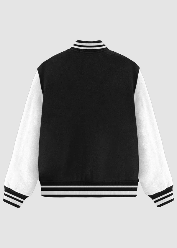 Classic Varsity Jacket - Black - Nova Looms Fashion Lab