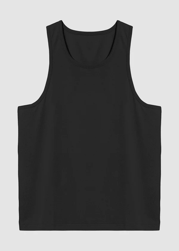 Cropped Tank Top - Black - Nova Looms Fashion Lab