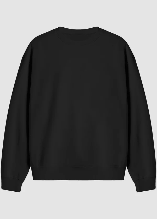 Premium Oversized Sweatshirt - Black - Nova Looms Fashion Lab