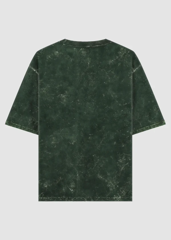 Acid Wash T-Shirt Oversized - Bottle Green - Nova Looms Fashion Lab