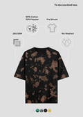 Tie-Dye Oversized T-Shirt - Brown Black - Nova Looms Fashion Lab