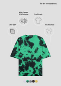 Tie-Dye Oversized T-Shirt - Green Black - Nova Looms Fashion Lab