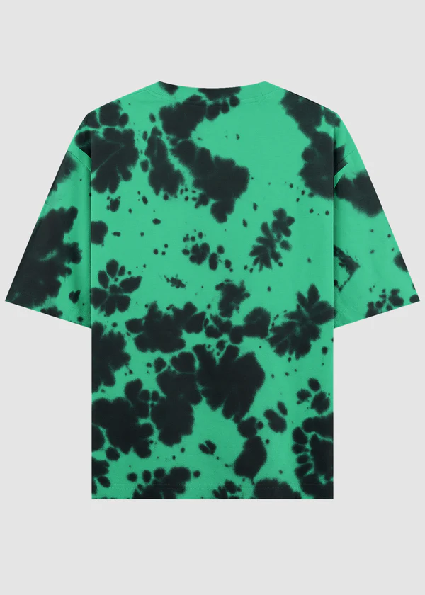 Tie-Dye Oversized T-Shirt - Green Black - Nova Looms Fashion Lab