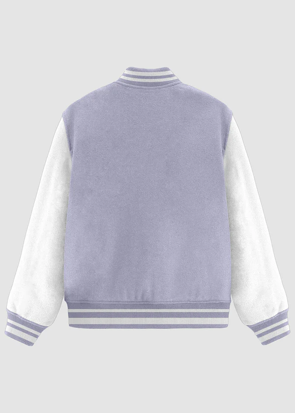Classic Varsity Jacket - Lavender - Nova Looms Fashion Lab