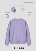 Premium Oversized Sweatshirt - Lavender - Nova Looms Fashion Lab