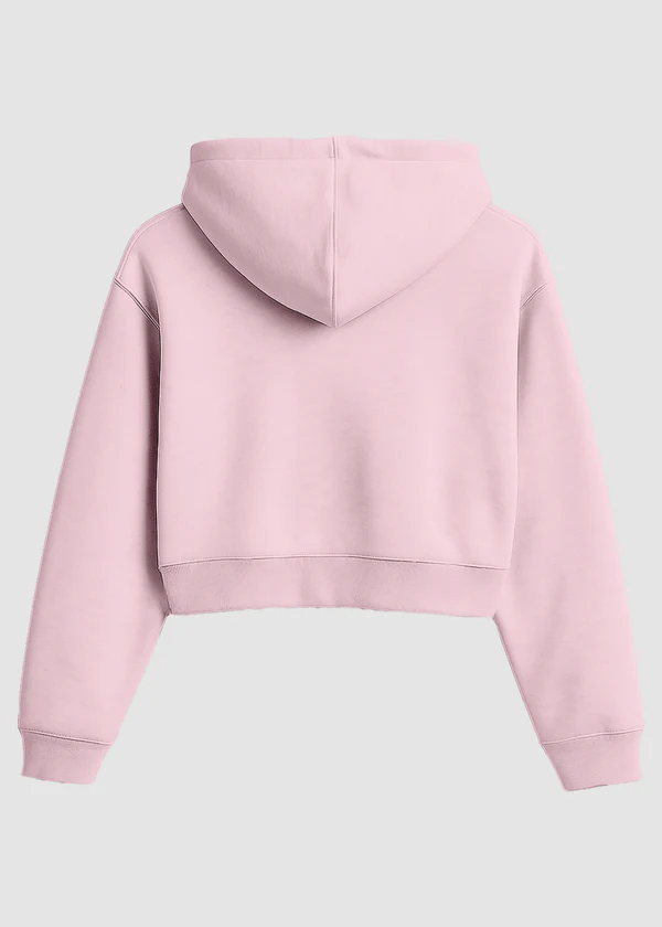 Women's Cropped Hoodie - Pink - Nova Looms Fashion Lab