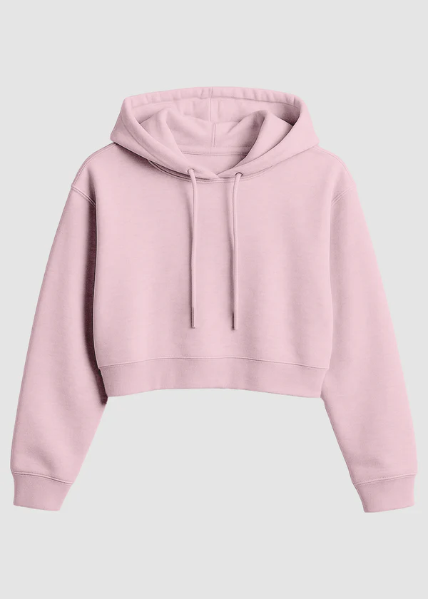 Women's Cropped Hoodie - Pink - Nova Looms Fashion Lab