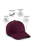 Cotton Drill Baseball Cap - Maroon - Nova Looms Fashion Lab
