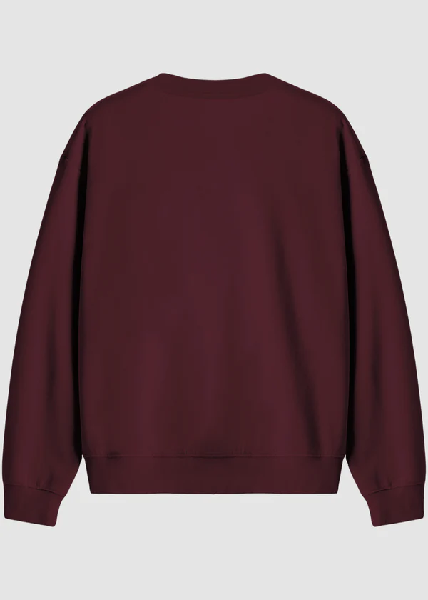 Premium Oversized Sweatshirt - Maroon - Nova Looms Fashion Lab