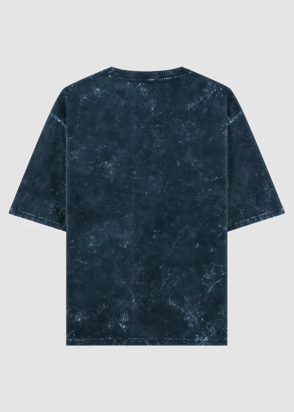Acid Wash T-Shirt Oversized - Navy Blue - Nova Looms Fashion Lab