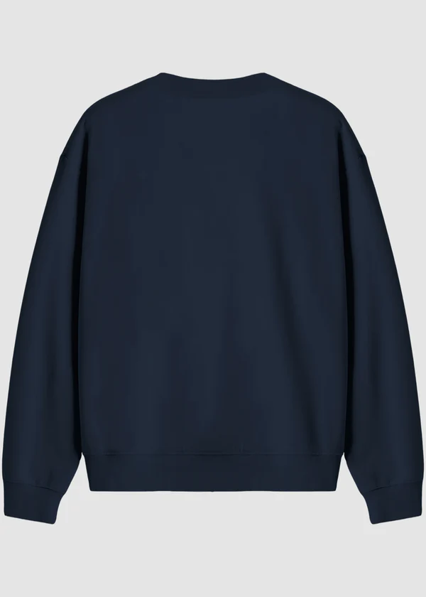 Premium Oversized Sweatshirt - Navy Blue - Nova Looms Fashion Lab