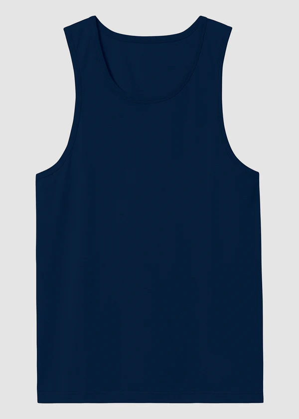 Women's Navy Blue Tank Top - 100% Cotton Sleeveless Racerback Top - Nova Looms Fashion Lab