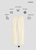 Premium Terry Sweatpants - Off White - Nova Looms Fashion Lab