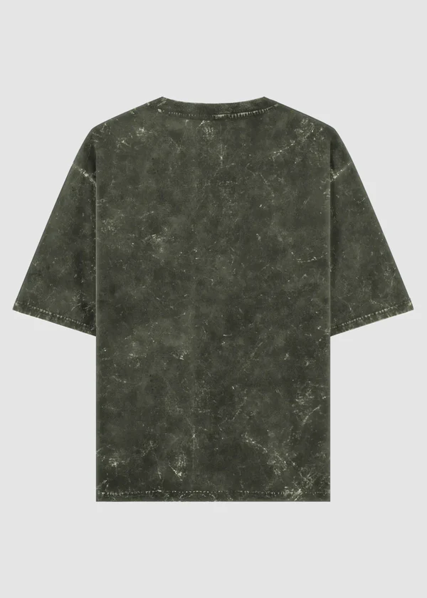 Acid Wash T-Shirt Oversized - Olive Green - Nova Looms Fashion Lab