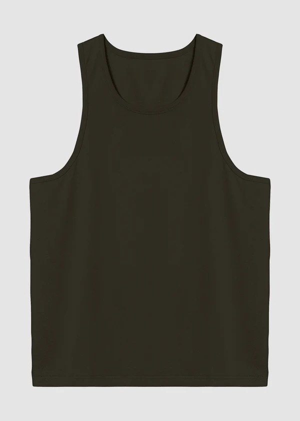 Cropped Tank Top - Olive Green - Nova Looms Fashion Lab