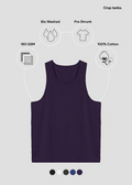 Cropped Tank Top - Purple - Nova Looms Fashion Lab