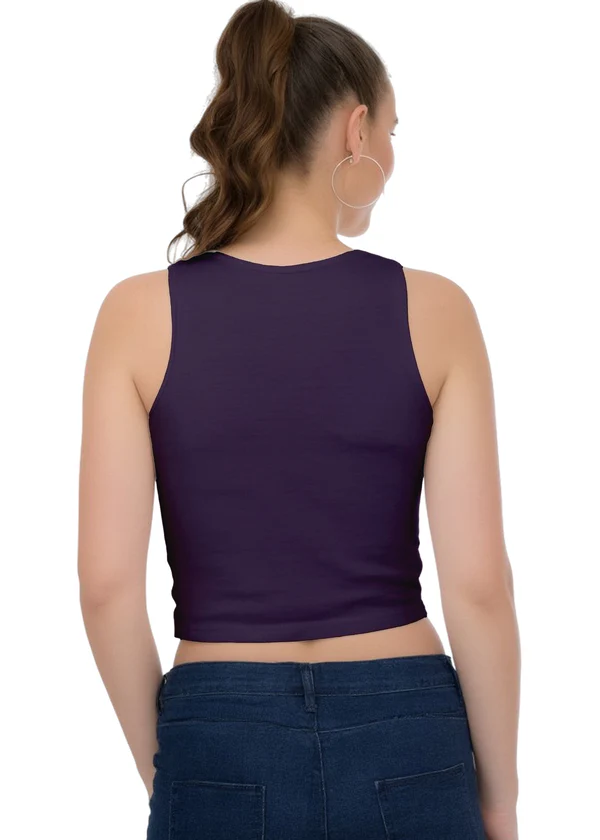Cropped Tank Top - Purple - Nova Looms Fashion Lab
