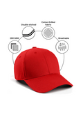 Cotton Drill Baseball Cap - Red - Nova Looms Fashion Lab