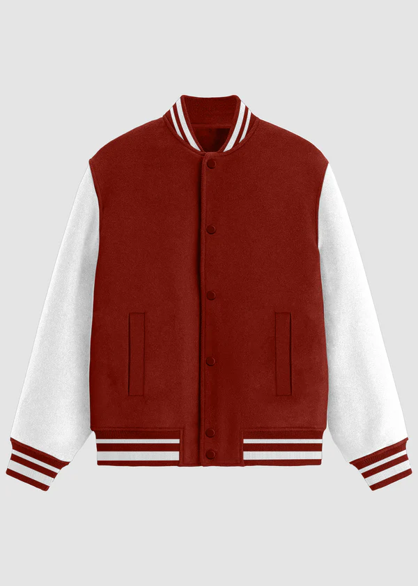 Classic Varsity Jacket - Red - Nova Looms Fashion Lab