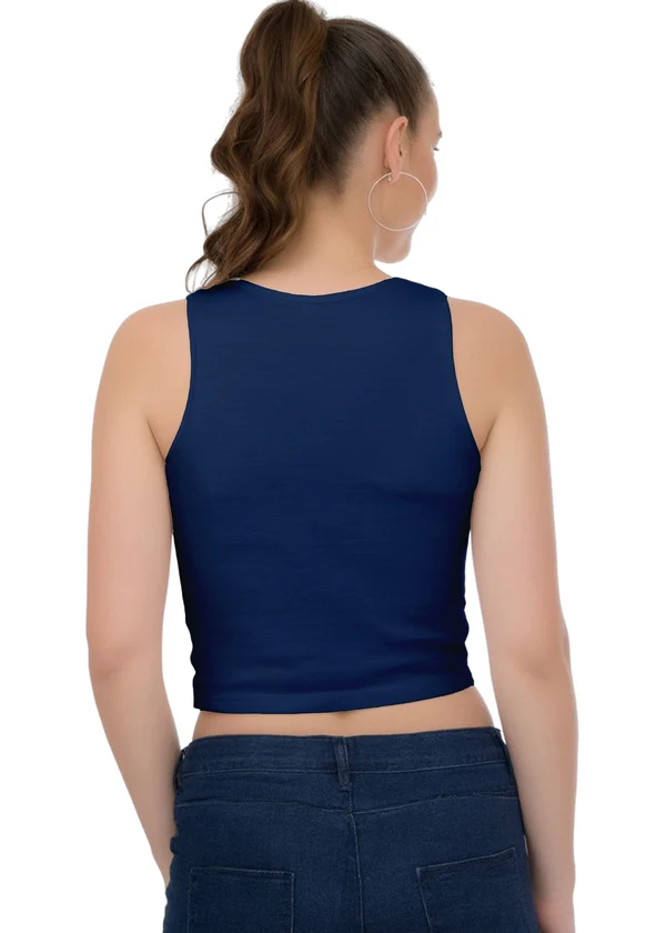 Cropped Tank Top - Royal Blue - Nova Looms Fashion Lab