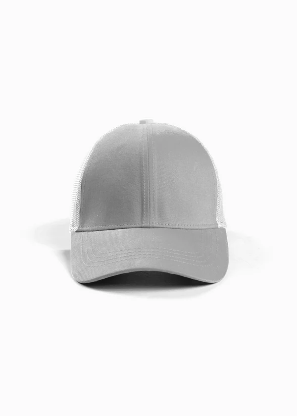 Mesh Trucker Cap - Grey - Nova Looms Fashion Lab