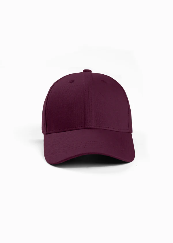Cotton Drill Baseball Cap - Maroon - Nova Looms Fashion Lab