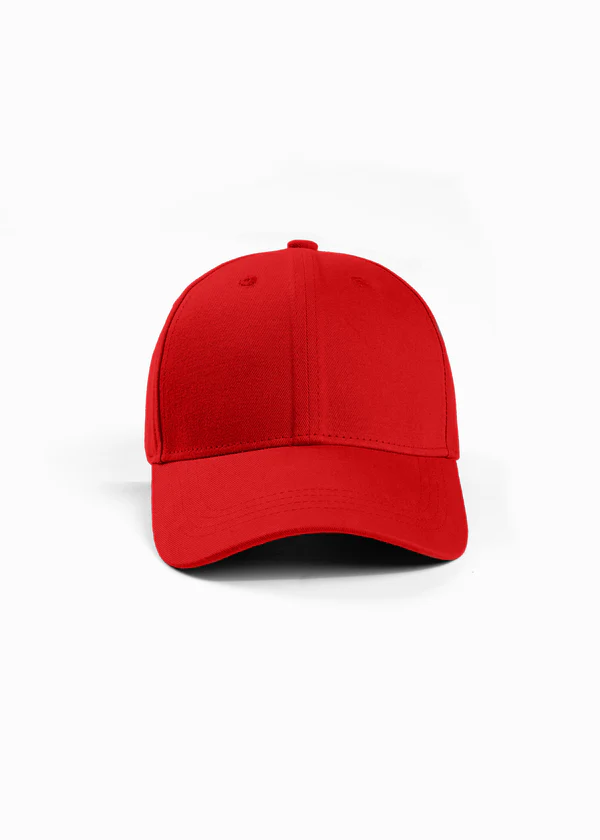 Cotton Drill Baseball Cap - Red - Nova Looms Fashion Lab