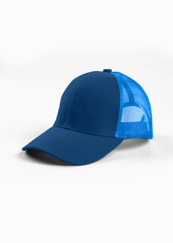 Mesh Trucker Cap - Blue - Nova Looms Fashion Lab