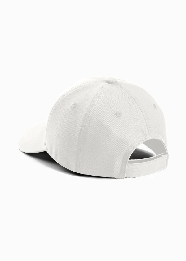 Cotton Drill Baseball Cap - White - Nova Looms Fashion Lab