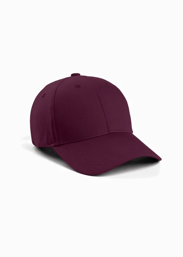 Cotton Drill Baseball Cap - Maroon - Nova Looms Fashion Lab