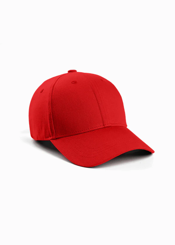 Cotton Drill Baseball Cap - Red - Nova Looms Fashion Lab