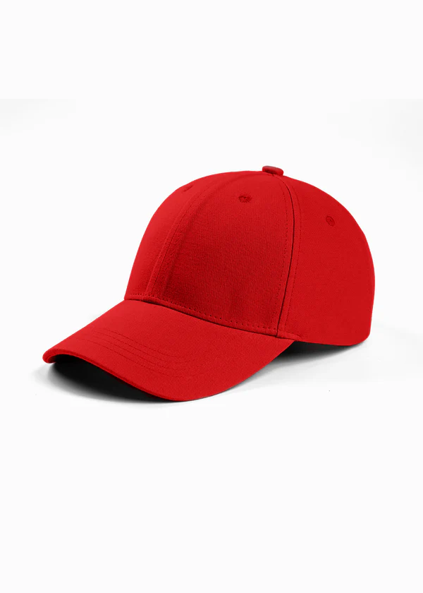 Cotton Drill Baseball Cap - Red - Nova Looms Fashion Lab