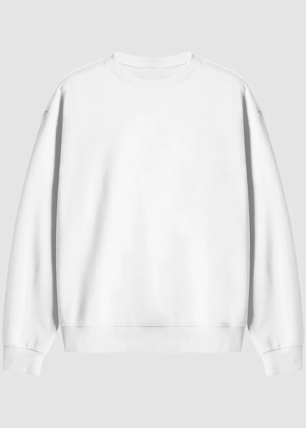Premium Oversized Sweatshirt - White - Nova Looms Fashion Lab