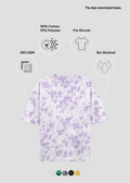 Tie-Dye Oversized T-Shirt - White Lavender - Nova Looms Fashion Lab